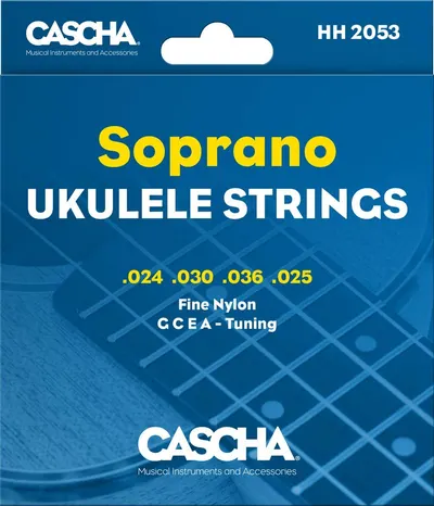 Corzi de ukulele soprano Cascha - HH 2053, transparente
