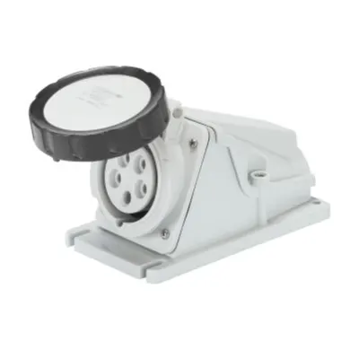 Priza industriala aparenta 90° - IP67 - 3P+N+E 32A 480-500V 50/60HZ - BLACK - 7H - Strangere cu surub