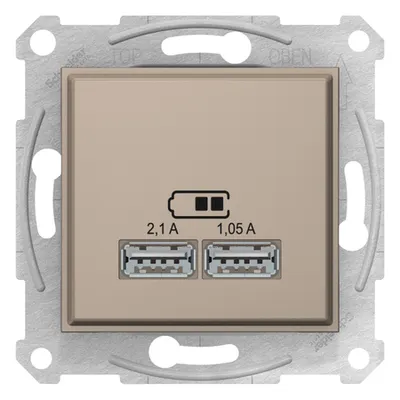 Sedna - Incarcator Dublu Usb 2.1 A - Titaniu
