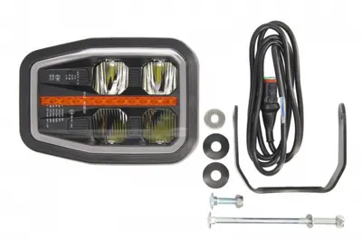 Far dreapta (LED, manual, horizontal, cu lumina de zi, culoare insert: negru, culoare indicator: portocaliu)