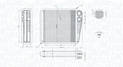 Schimbator caldura incalzire habitaclu potrivit VW GOLF PLUS V 1.4-2.0D 01.05-12.13