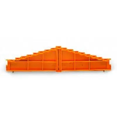 8-level end plate; plain; 7.62 mm thick; blue