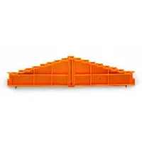 8-level end plate; plain; 7.62 mm thick; blue