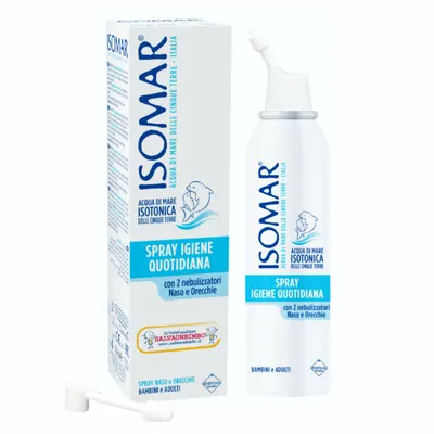 Spray nazal si de urechi Isomar cu apa de mare izotonica 12+, 100ml, Euritalia