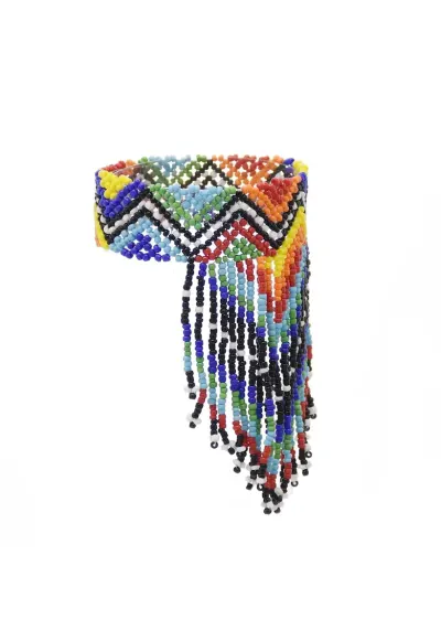 Bratara multicolora - cu margelute si franjuri - model etnic - Berner C24