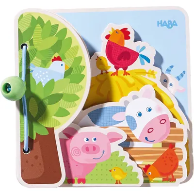 Cartea de lemn pentru copii Haba - Animale de companie