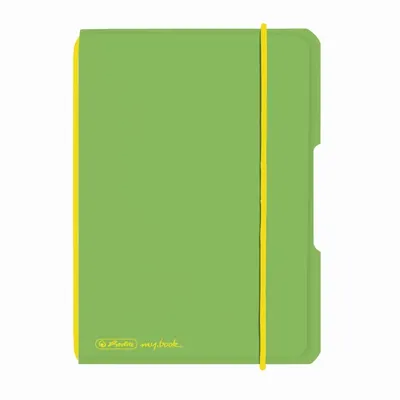 Caiet My.Book Flex A6, 40file, Herlitz verde deschis transparent, dictando