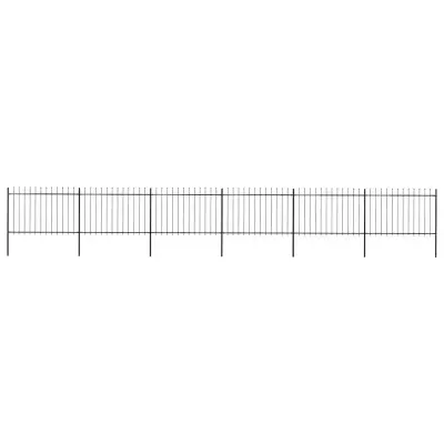vidaXL Gard de grădină cu vârf tip suliță din oțel 1005x120 cm, negru