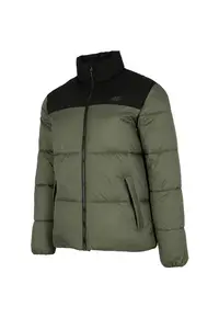 Geaca matlasata pentru barbati - H4Z22 KUMP005 43S - Poliester - Kaki/Negru - Negru/Kaki