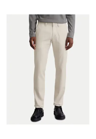 Pantaloni barbati - 304174087 - Bumbac/Lyocell - Bej - Bej