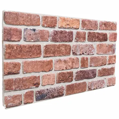 vidaXL Panouri de perete 10 buc. 100 x 50 cm Roșu Spumă EPS