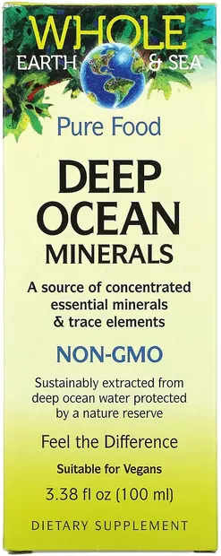 Whole Earth & Sea Deep Ocean Minerals, 100 ml, Natural Factors