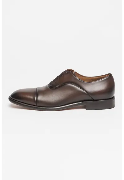 Pantofi Oxford de piele Derrek - Maro inchis