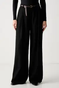 Haveone pantaloni straight pentru femei cu vâscoză