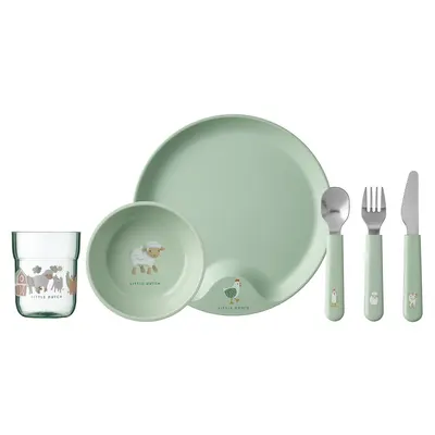 Set de veselă pentru copii 6 buc. din plastic Little Farm by Little Dutch – Mepal