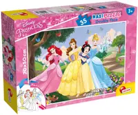 Puzzle cu două fețe Lisciani pentru colorare 35 piese - Prințese