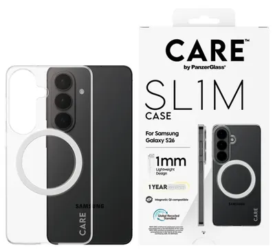 Husă PanzerGlass - CARE Slim, Galaxy S26, transparent