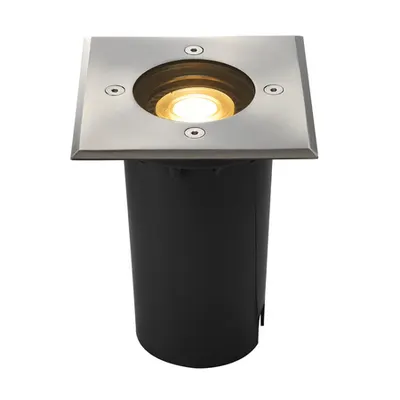 Spot incastrat, SOLASTO 120 outdoor inground montare, LED GU10 51 mm, IP67, otel inoxidabil patrat, max. 6W