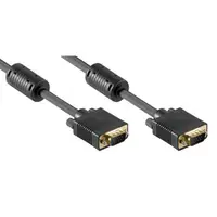 Cablu monitor VGA, Ferita/Aur, 15pini tata - 15pini tata, 10