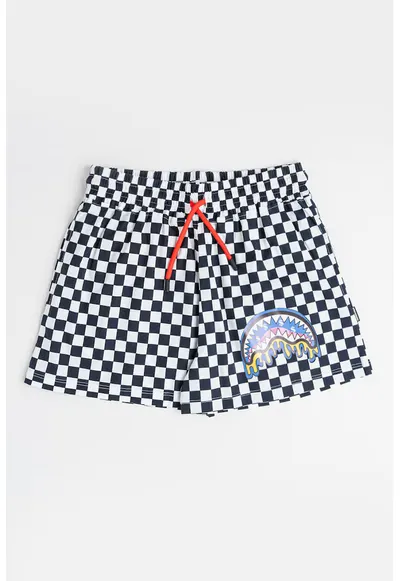 Pantaloni scurti din bumbac Mosh Pit - Alb/Negru