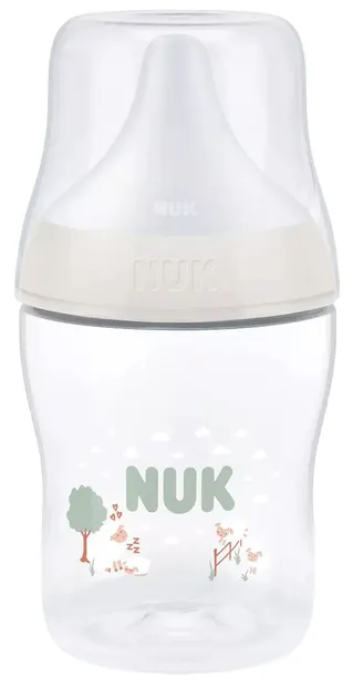 Biberon cu tetină din silicon NUK Perfect Match - 150 ml, mărimea S, 0 luni+, oaie, verde