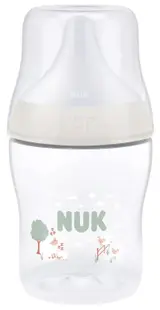 Biberon cu tetină din silicon NUK Perfect Match - 150 ml, mărimea S, 0 luni+, oaie, verde