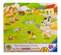Puzzle din lemn Ravensburger din 9 de piese - Small Farm