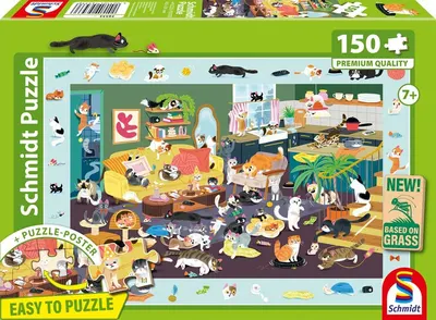 Puzzle pentru copii Schmidt din 150 piese - Pisici jucăușe