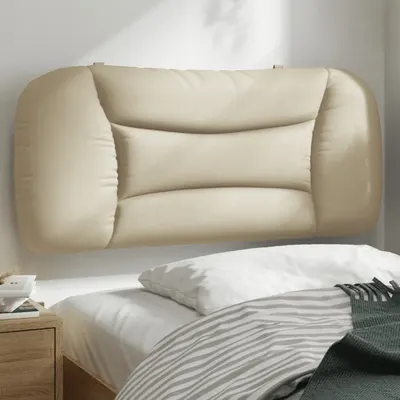 vidaXL Pernă pentru tăblie de pat, Hvar, crem, 80 cm, material textil