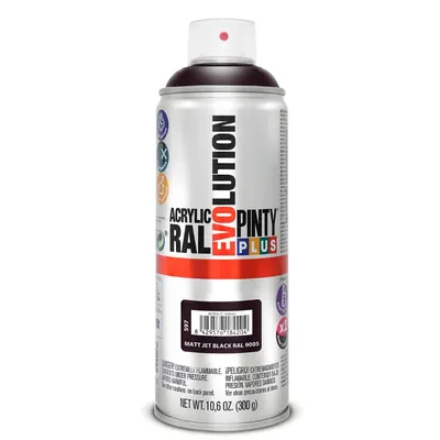 Spray Vopsea acrilica negru lucios interior / exterior, ral 9005, 400 ml