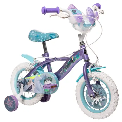 Bicicleta pentru copii 3-5 ani Huffy Frozen 12 inch cu roti ajutatoare