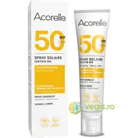 Spray Protectie Solara pentru Fata si Corp SPF50 cu Ulei de Karanja si Propolis Bio 100ml