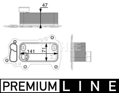 Radiator ulei termoflot potrivit BMW Seria 1 (E81), 1 (E82), 1 (E87), 1 (E88), 3 (E90), 3 (E91), 3 (E92), 3 (E93), 5 (E60), 5 (E61), X1 (E84), X3 (E83) 2.0D 12.04-06.15