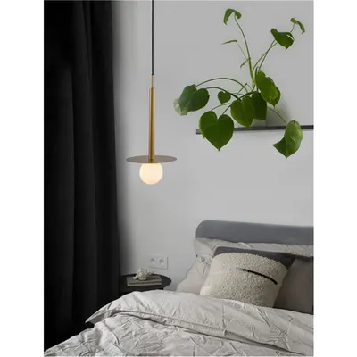 Lampa suspendata PIELO Alama aurie Metal Opal Sticla LED G9 1x5W 230V IP20 Fara bec Inaltime ajustabila