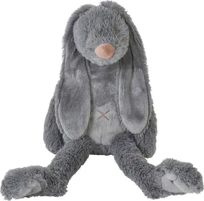 Jucarie moale Happy Horse - Iepurasul Richie, gri, 38 cm