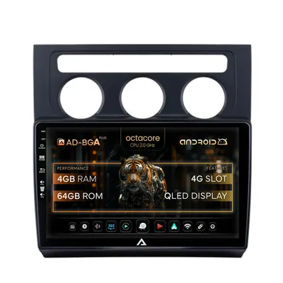 Navigatie Volkswagen Touran (2003-2010), Android, A-Octacore 4GB RAM + 64GB ROM, 10.1 INCH - AD-BGA10004+AD-BGRKIT053