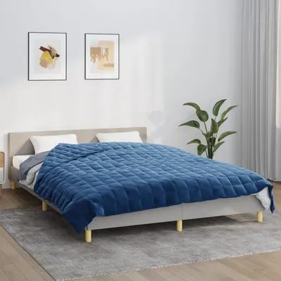 Gossi patura cu greutati, albastru, 200x225 cm, 9 kg, material textil