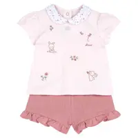 Tricou copii si pantaloni scurti Chicco, Roz prafuit, 01761-70MFCI