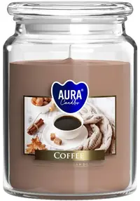 Lumânare parfumată Bispol Aura - Cafea, 500 g