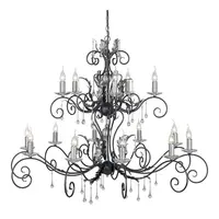 Corp de iluminat suspendat, lustra Amarilli 15 Light Chandelier – Black/Silver