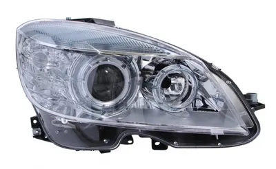 Far dreapta (D1S H7, reglaj electric, cu motoras, fundal argintiu, Semnalizator argintiu) MERCEDES Clasa C, LIMUZINA COMBI 2001-2013