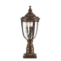 Pitic pentru exterior English Bridle 3 Light Medium Pedestal – British Bronze