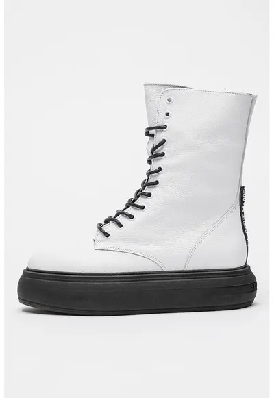 Ghete de piele Harper - Alb murdar