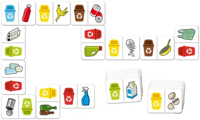 Kit educațional Nowa Szkola - Domino Ecology, 25 piese