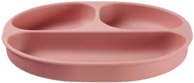 Farfurie din silicon cu ventuză Vital Baby - roz
