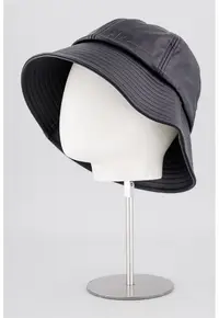 Palarie bucket de piele ecologica - Negru