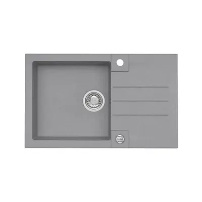 Chiuveta bucatarie compozit gri mat cu picurator Alveus rock 130