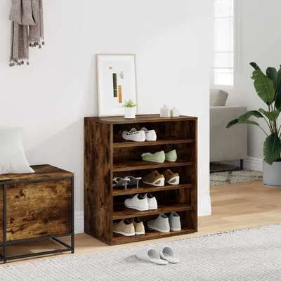vidaXL Pantofar, stejar fumuriu, 60x35x70 cm, lemn prelucrat