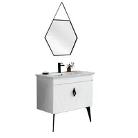 Set mobilier baie Riva 3 piese alb 90 cm