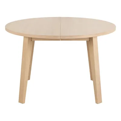 Masă de dining rotundă extensibilă cu blat cu aspect de lemn de stejar ø 120 cm A-Line – Actona